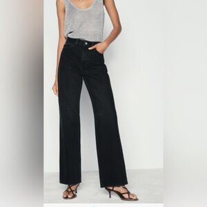 Zara High Rise Straight Leg Jeans